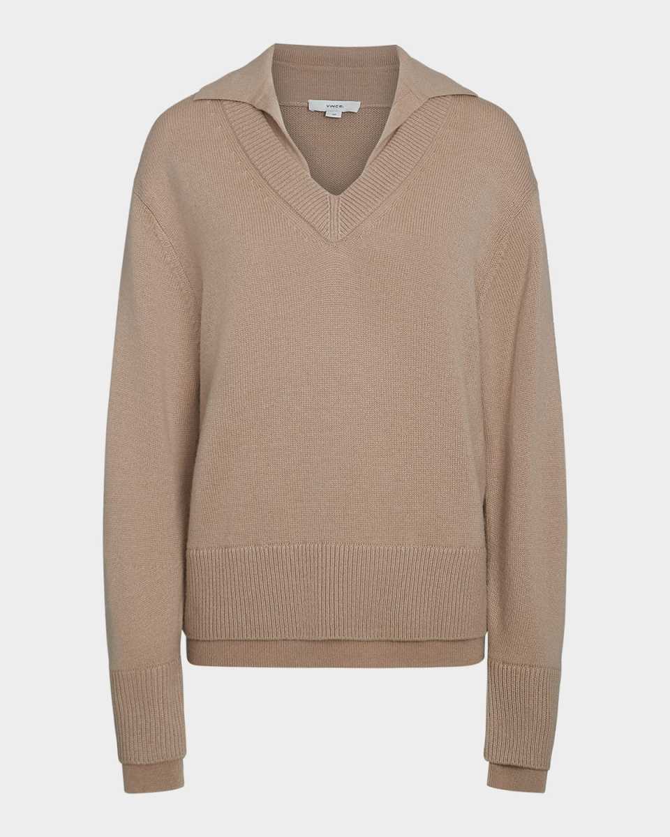 Collared Wool-Cashmere Layered Sweater